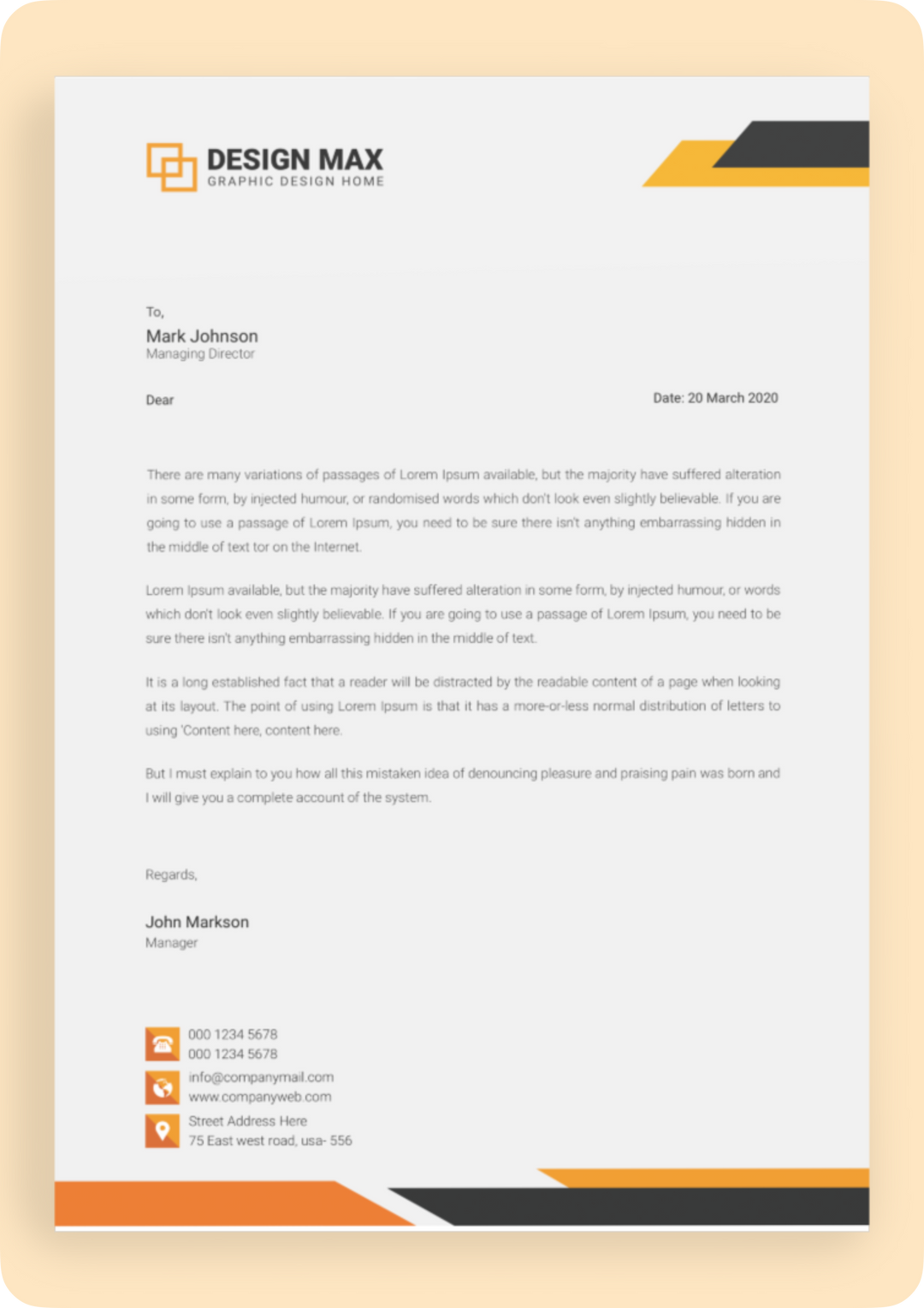100gsm Paper One Letterhead